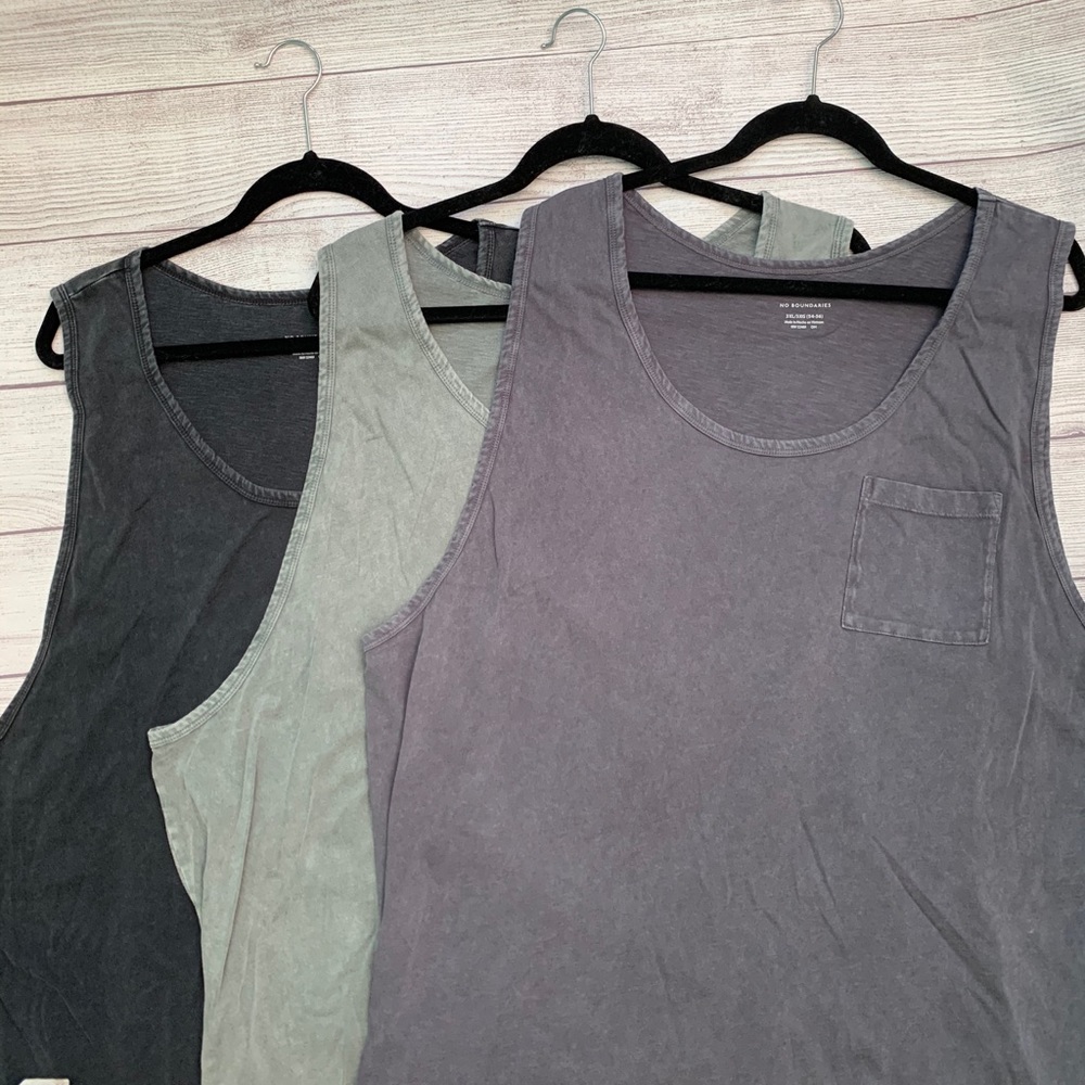 Men’s Cotton Tank Tops, Size 3XL, Pack of 3
